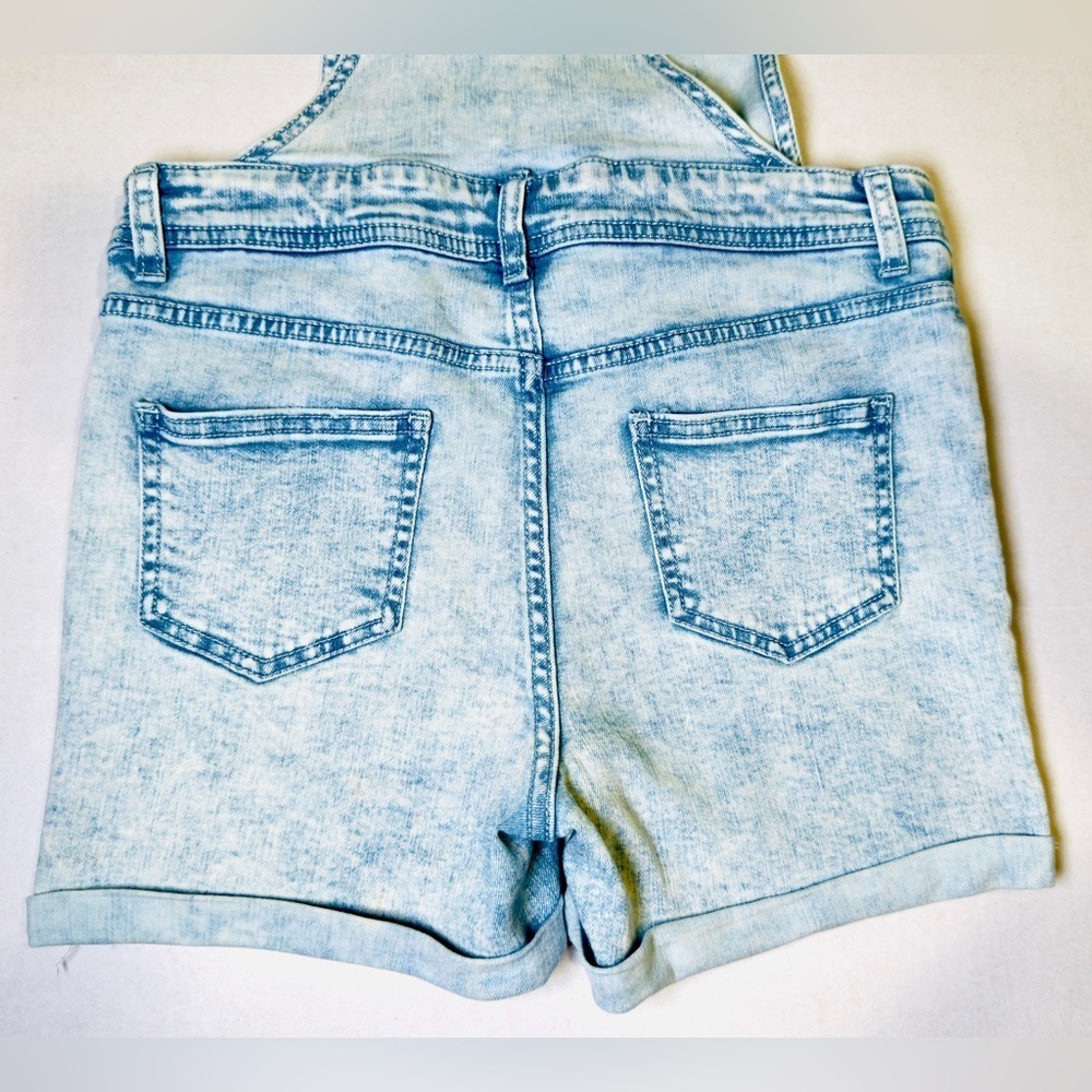 Cat and Jack Girls Shortalls with Sequin Super Stretch Denim Youth Size L 10-12 - Picture 5 of 14